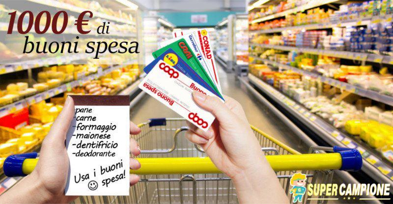 Supercampione - Vinci gratis 1000€ di buoni spesa al supermercato